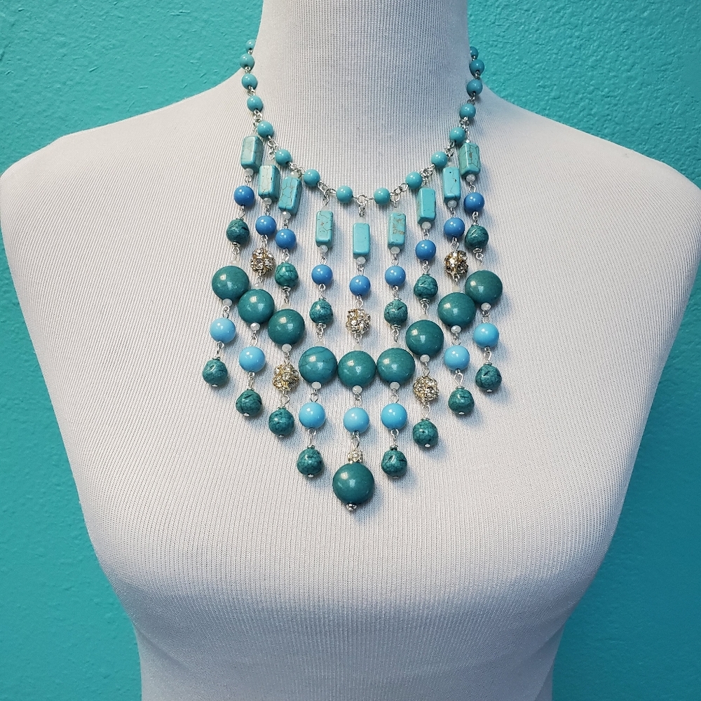 Beautiful Blue Beaded Necklace